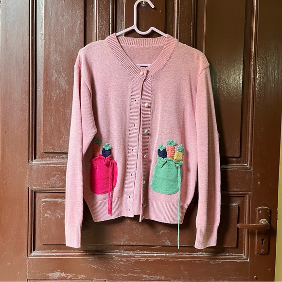 Fruity Pink Light Knit Cardigan - Picture 6 of 7